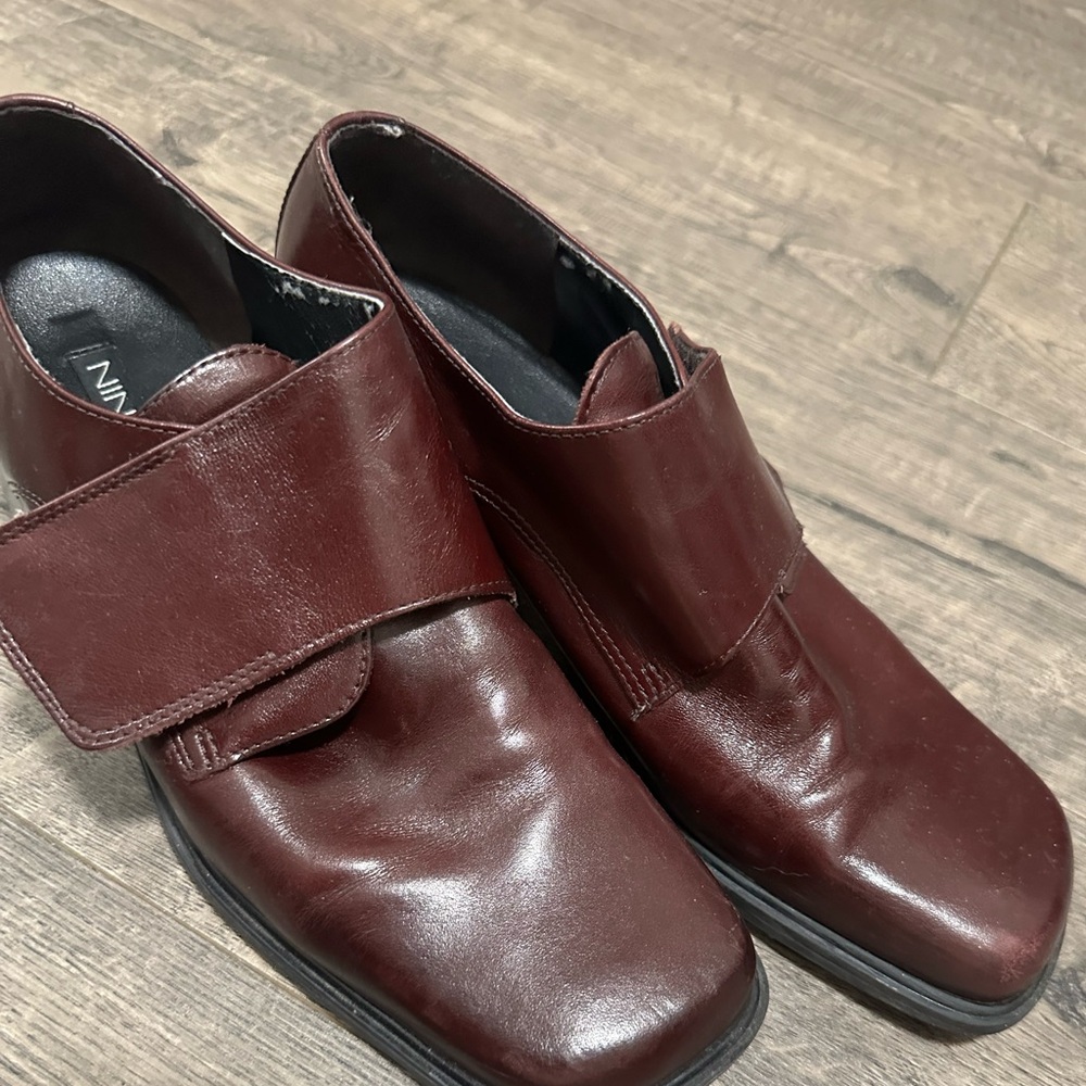Nina Men's Dark Burgundy Leather Slip-On Loafers
